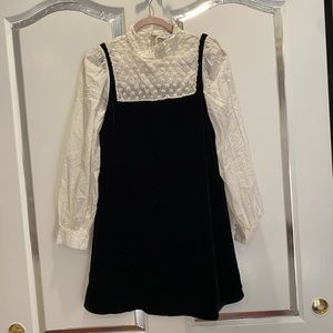 & other stories black and white layered dress